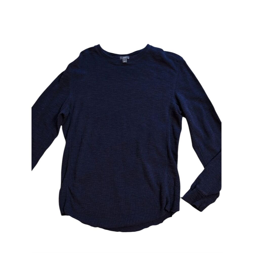 Vince Long Sleeve Tee Purple 100% Cotton Waffle Knit Thermal Size L